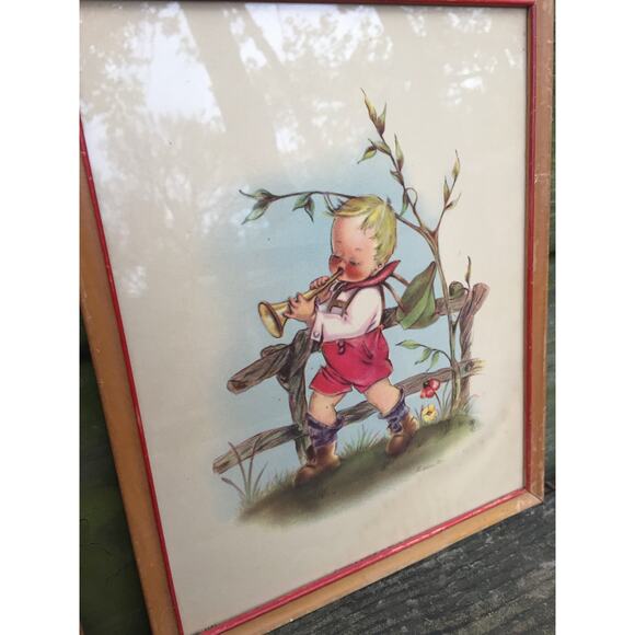 set of 3 framed vintage Henry B. Sandler nursery lithograph Art Prints children - Picture 8 of 12